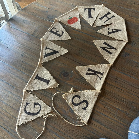 Five item fall thankful bundle of two pumpkins, sign, banner & espresso cup set - Picture 6 of 16